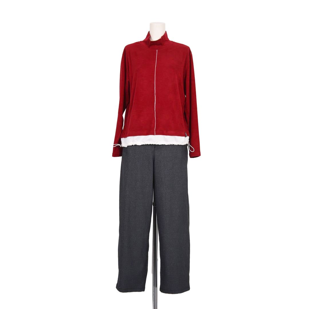異素材切替　ハイネックカットソー　B DONNA　6062952
