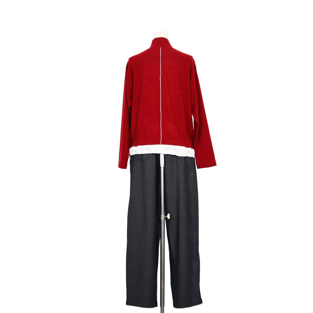 異素材切替　ハイネックカットソー　B DONNA　6062952