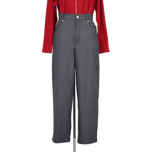 煌めきストレッチツイル　タックパンツ　B DONNA　6066801