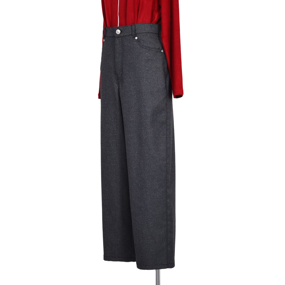 煌めきストレッチツイル　タックパンツ　B DONNA　6066801