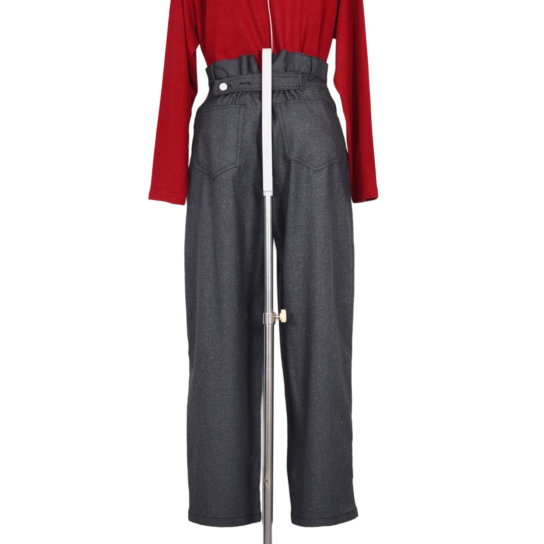 煌めきストレッチツイル　タックパンツ　B DONNA　6066801