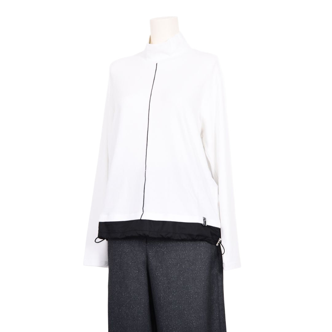 異素材切替　ハイネックカットソー　B DONNA　6062952