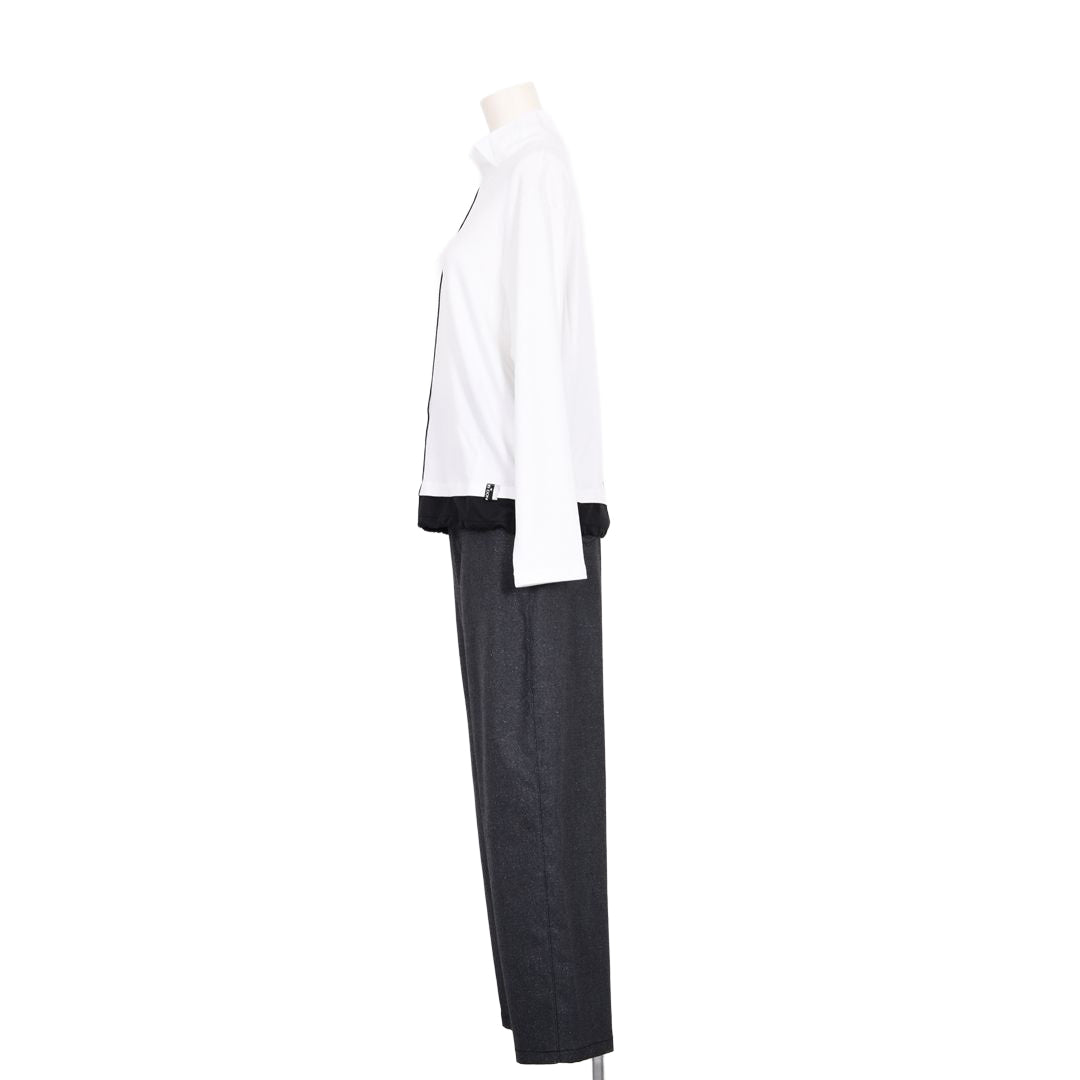異素材切替　ハイネックカットソー　B DONNA　6062952