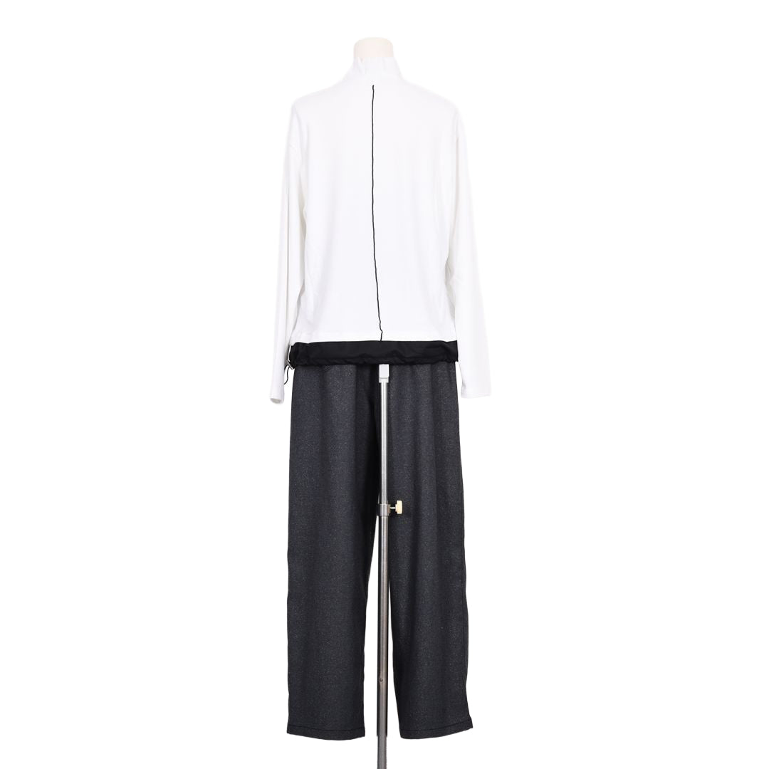 異素材切替　ハイネックカットソー　B DONNA　6062952