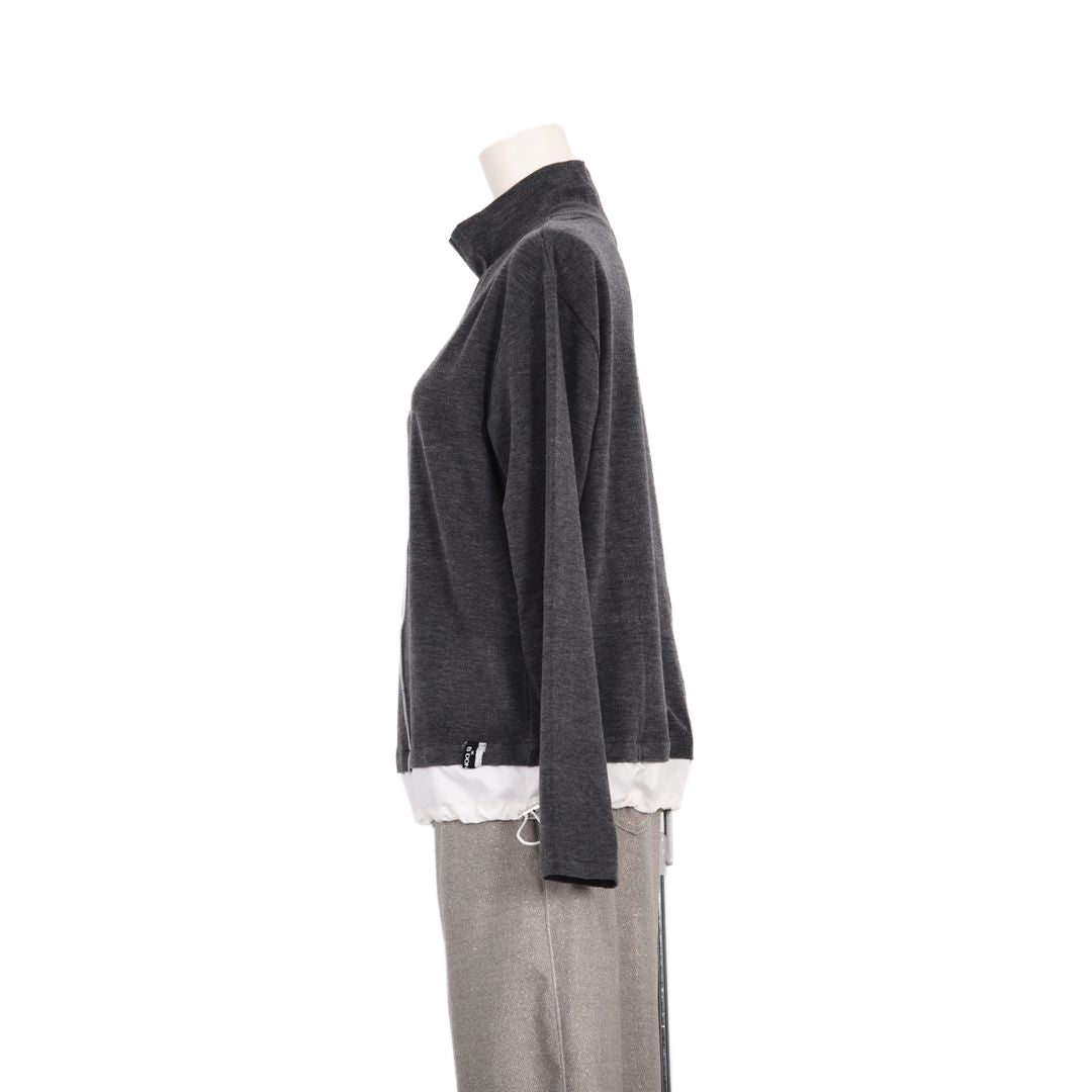 異素材切替　ハイネックカットソー　B DONNA　6062952