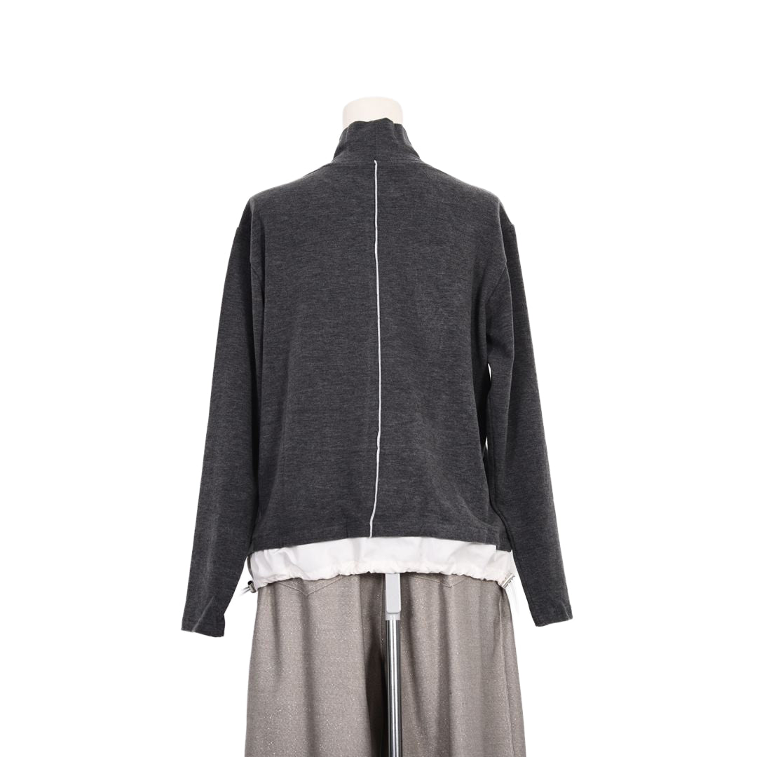 異素材切替　ハイネックカットソー　B DONNA　6062952