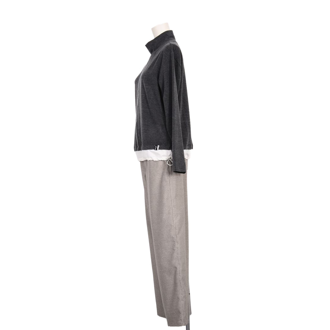 異素材切替　ハイネックカットソー　B DONNA　6062952
