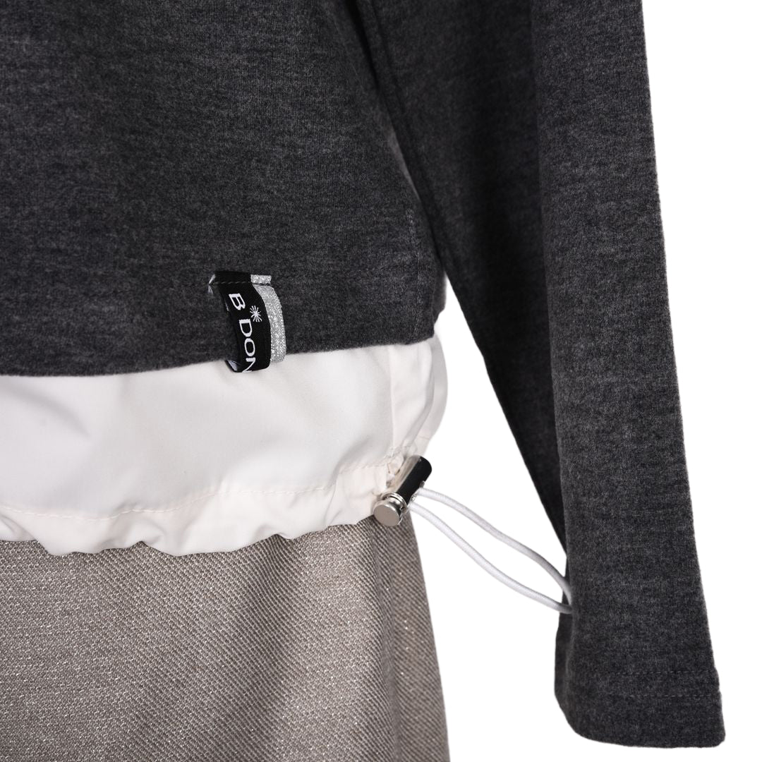 異素材切替　ハイネックカットソー　B DONNA　6062952