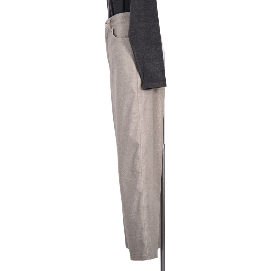 煌めきストレッチツイル　タックパンツ　B DONNA　6066801