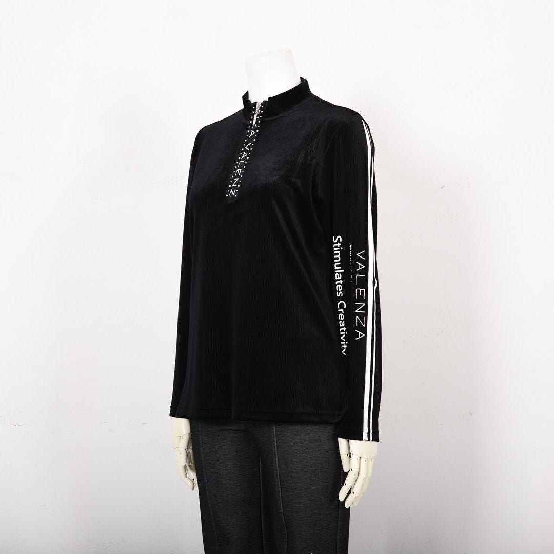 【セットアップ◎】ストライプベロア カットソー　VALENZA home　5352402