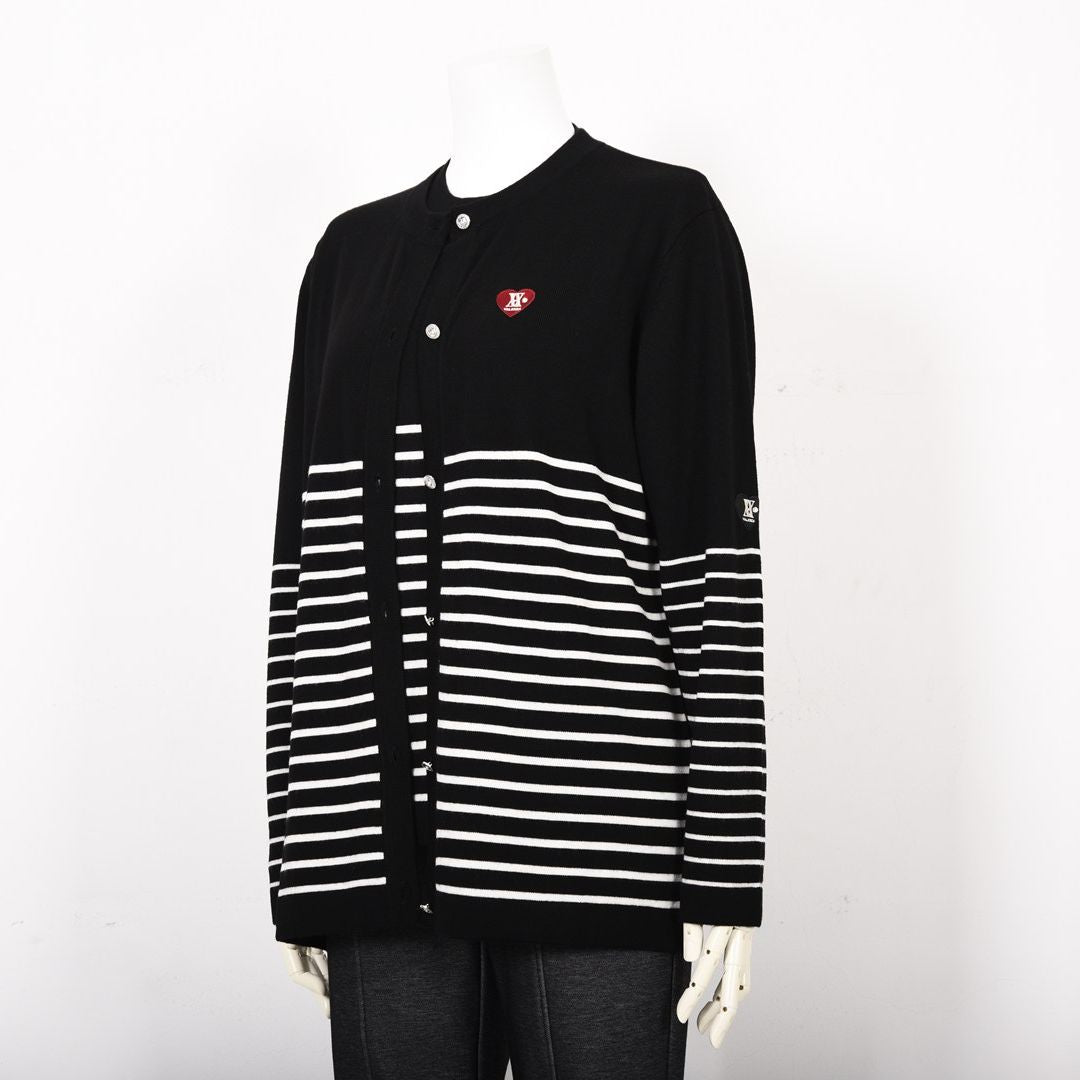 【Lサイズ】【ゆったり♪ 1サイズ下でもOK♡】シンプル ボーダーカーディガン　VALENZA　5553521