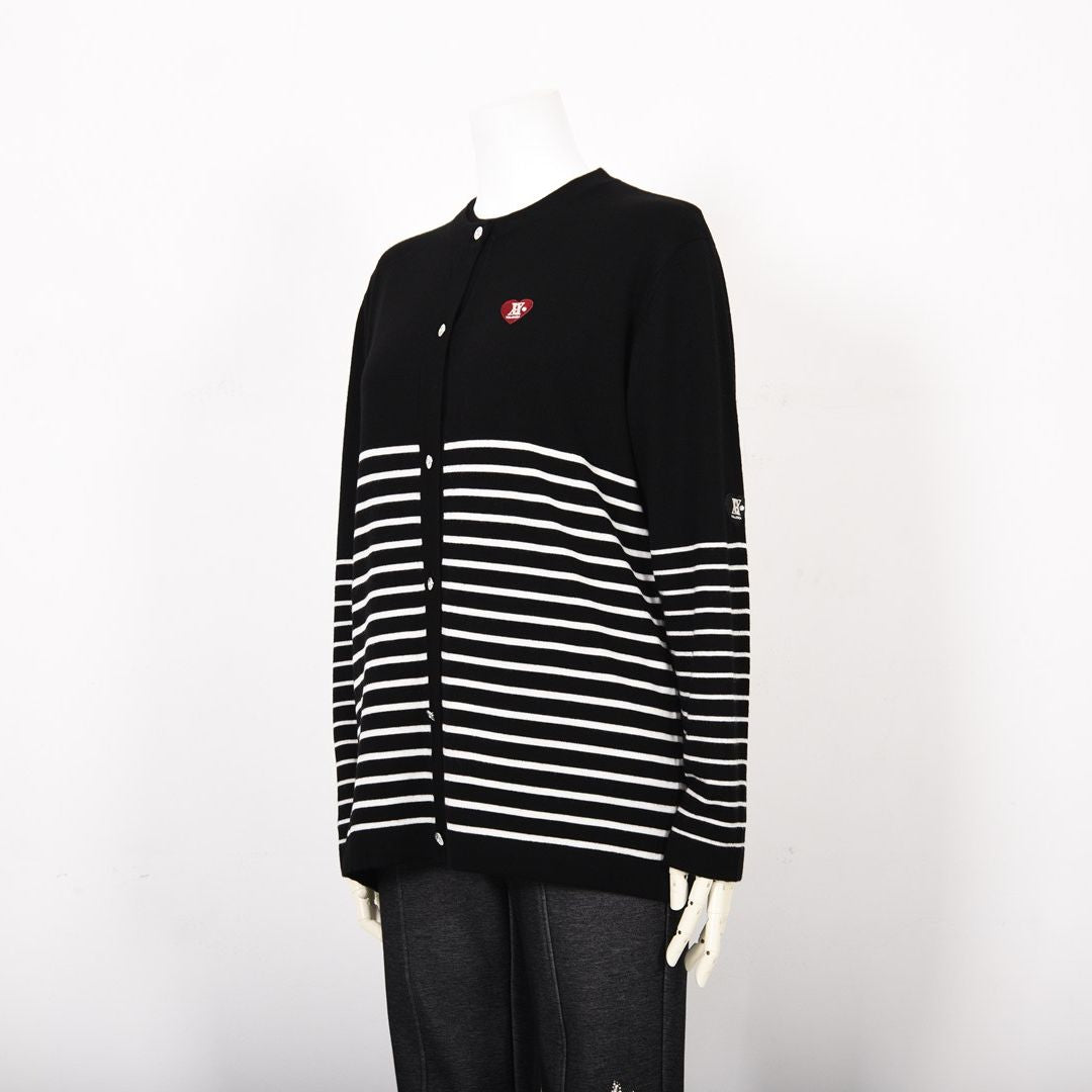 【ゆったり♪ 1サイズ下でもOK♡】シンプル ボーダーカーディガン　VALENZA　5153521