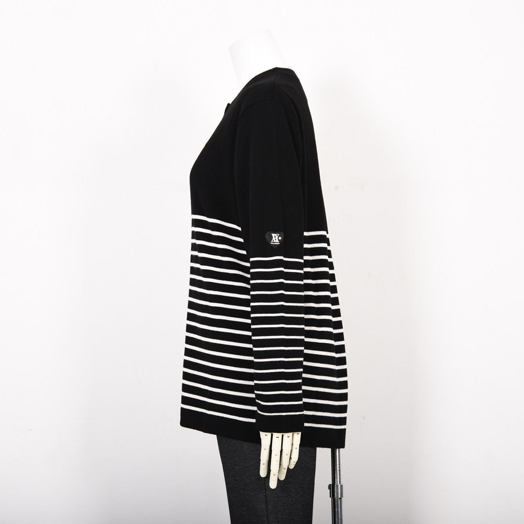 【Lサイズ】【ゆったり♪ 1サイズ下でもOK♡】シンプル ボーダーカーディガン　VALENZA　5553521