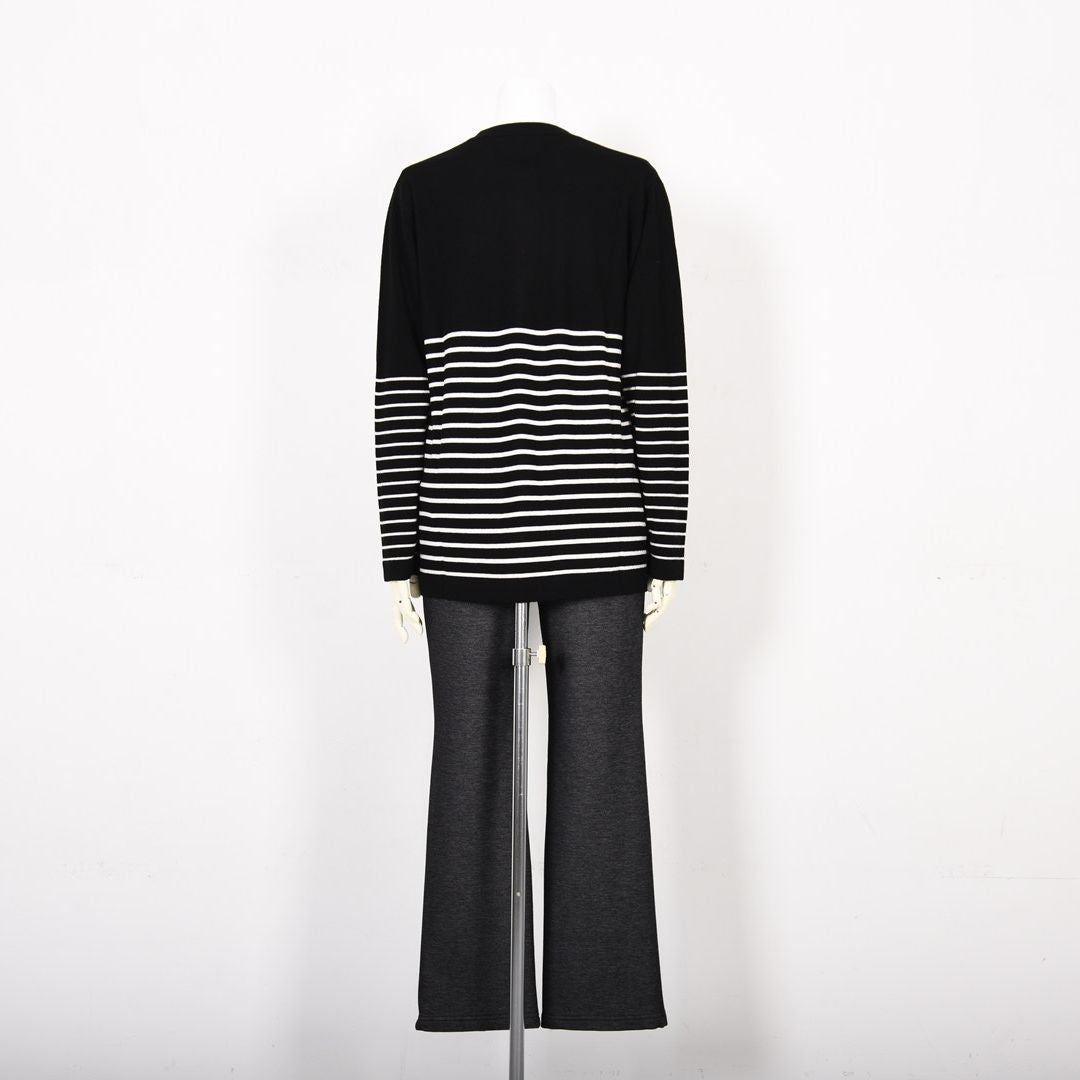 【ゆったり♪ 1サイズ下でもOK♡】シンプル ボーダーカーディガン　VALENZA　5153521