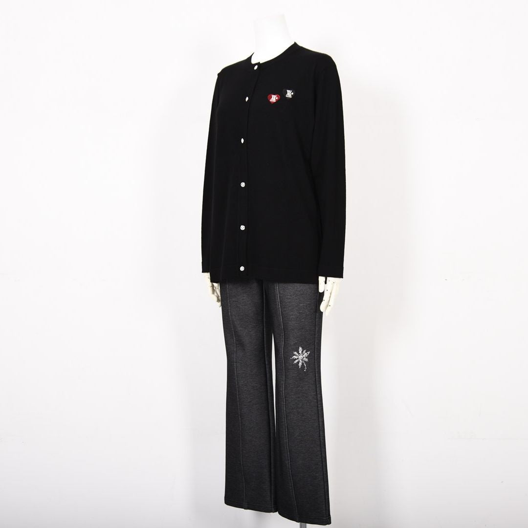 【Lサイズ】【ゆったり♪ 1サイズ下でもOK♡】シンプルニット カーディガン　VALENZA　5553520