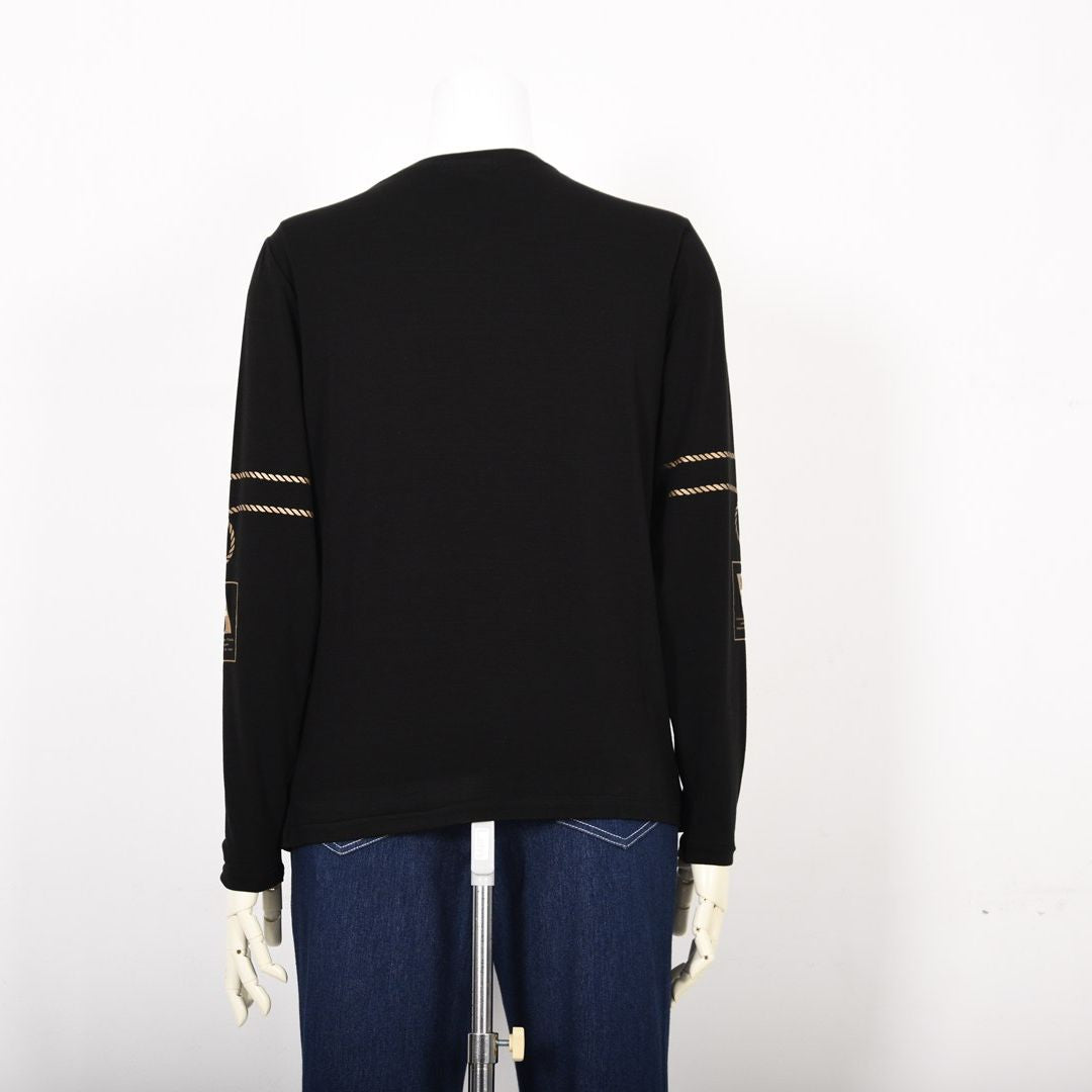 【Lサイズ】【保温】【吸湿発熱】フロントモチーフ×ボーダー カットソー　VALENZA　5552702