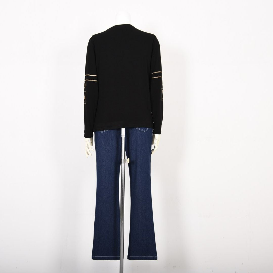 【保温】【吸湿発熱】フロントモチーフ×ボーダー カットソー　VALENZA　5152702