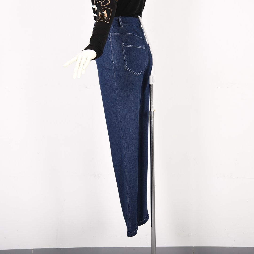 【楽々♪ストレッチ】ニットデニム ストレートパンツ　VALENZA　5156529