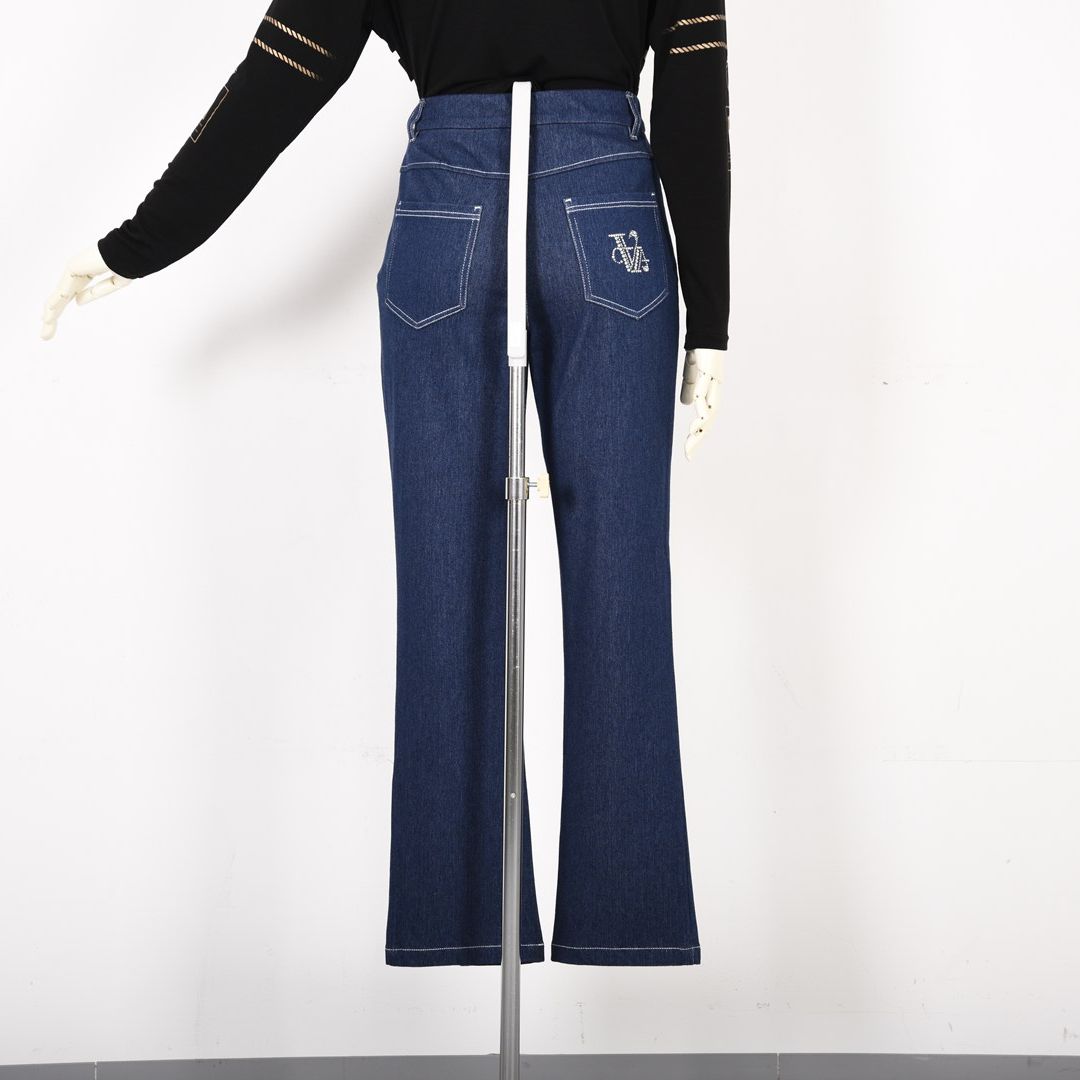 【楽々♪ストレッチ】ニットデニム ストレートパンツ　VALENZA　5156529