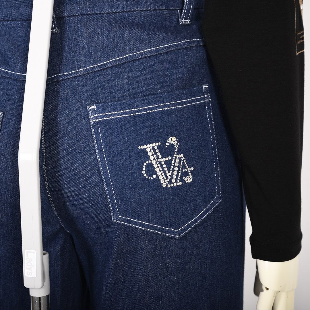 【楽々♪ストレッチ】ニットデニム ストレートパンツ　VALENZA　5156529