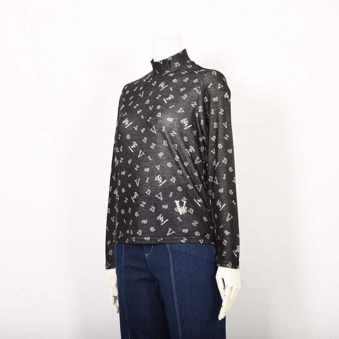 【ECO】ロゴプリント ハイネックカットソー　VALENZA F 5252300