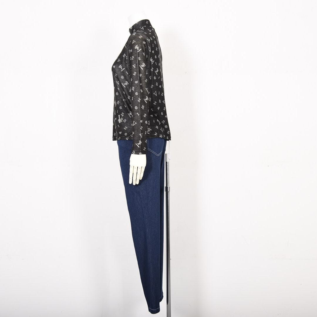 【ECO】ロゴプリント ハイネックカットソー　VALENZA F 5252300