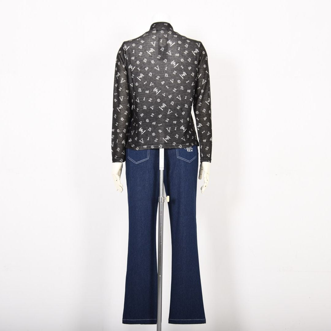 【ECO】ロゴプリント ハイネックカットソー　VALENZA F 5252300