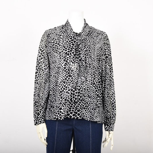 アニマル柄プリント リボンタイ ブラウス　VALENZA　5151602