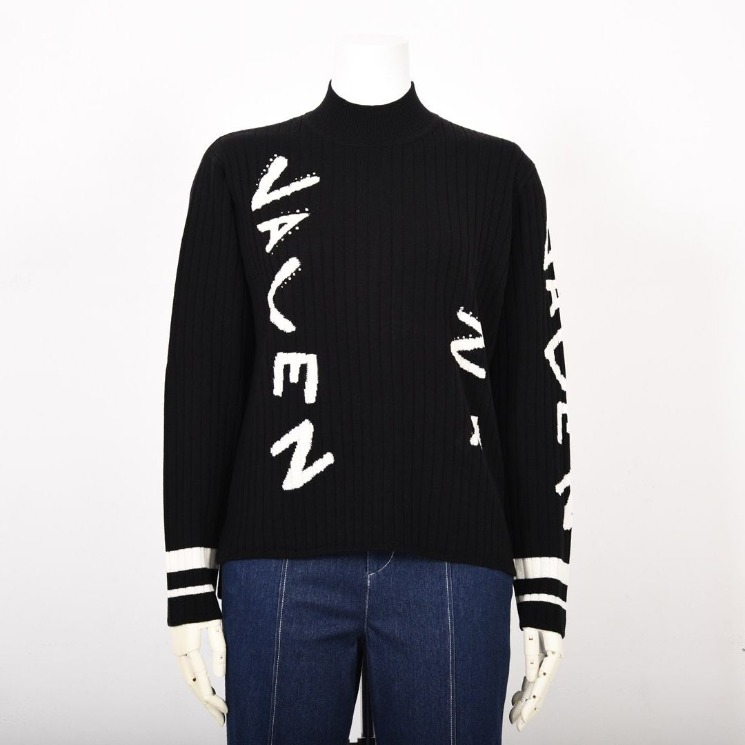 【滑らかタッチ】縦ラインロゴ ハイネックニット　VALENZA　5153700