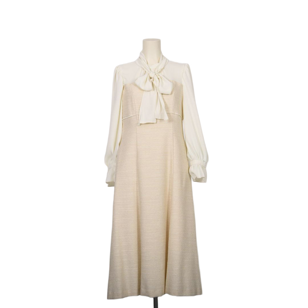 異素材ドッキング　カラーツイードワンピース　Dear Princess　3059306