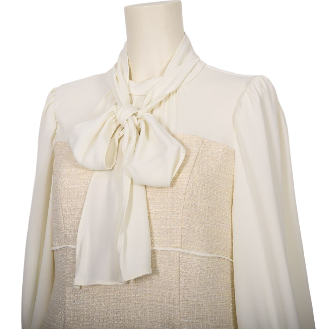 異素材ドッキング　カラーツイードワンピース　Dear Princess　3059306