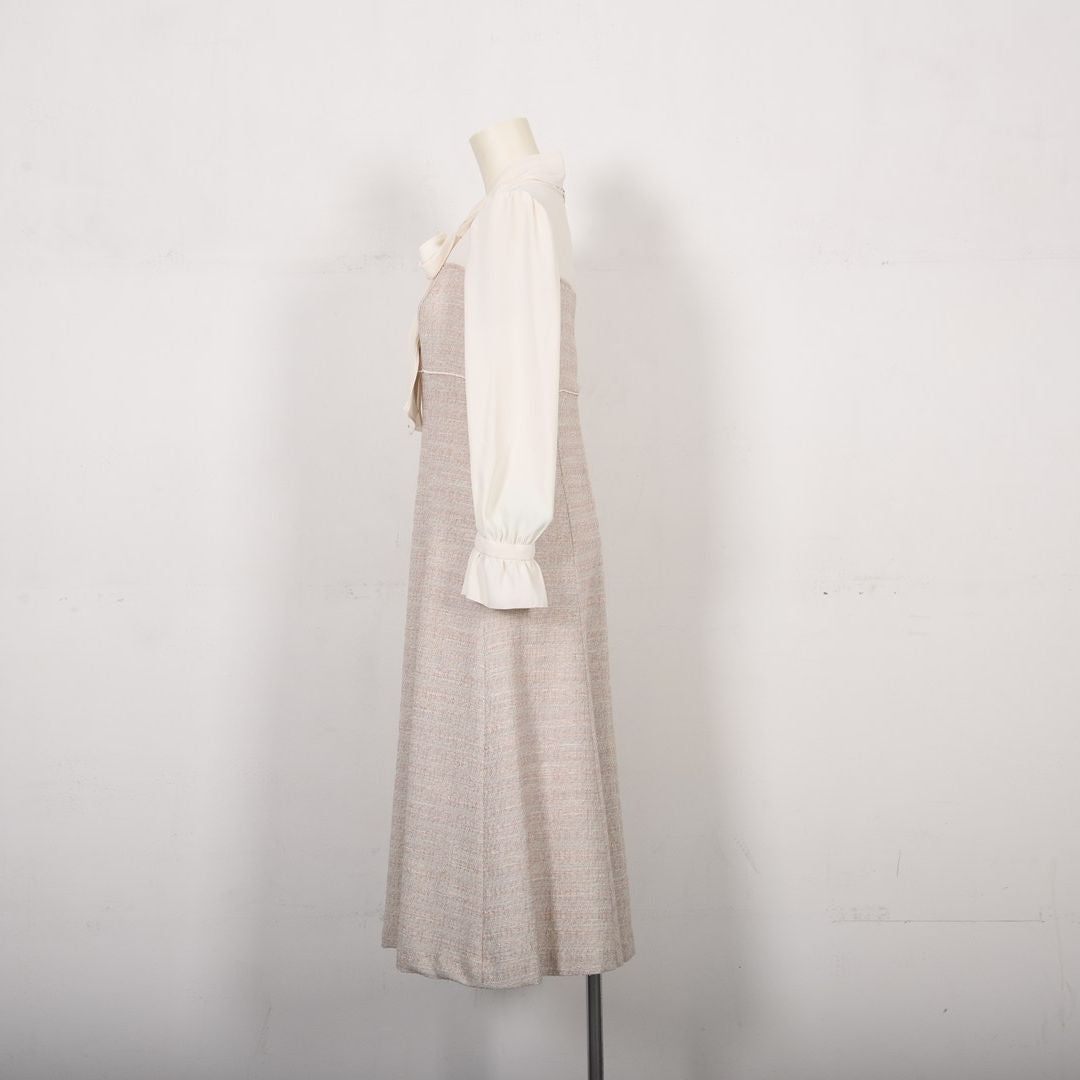 異素材ドッキング　カラーツイードワンピース　Dear Princess　3059306