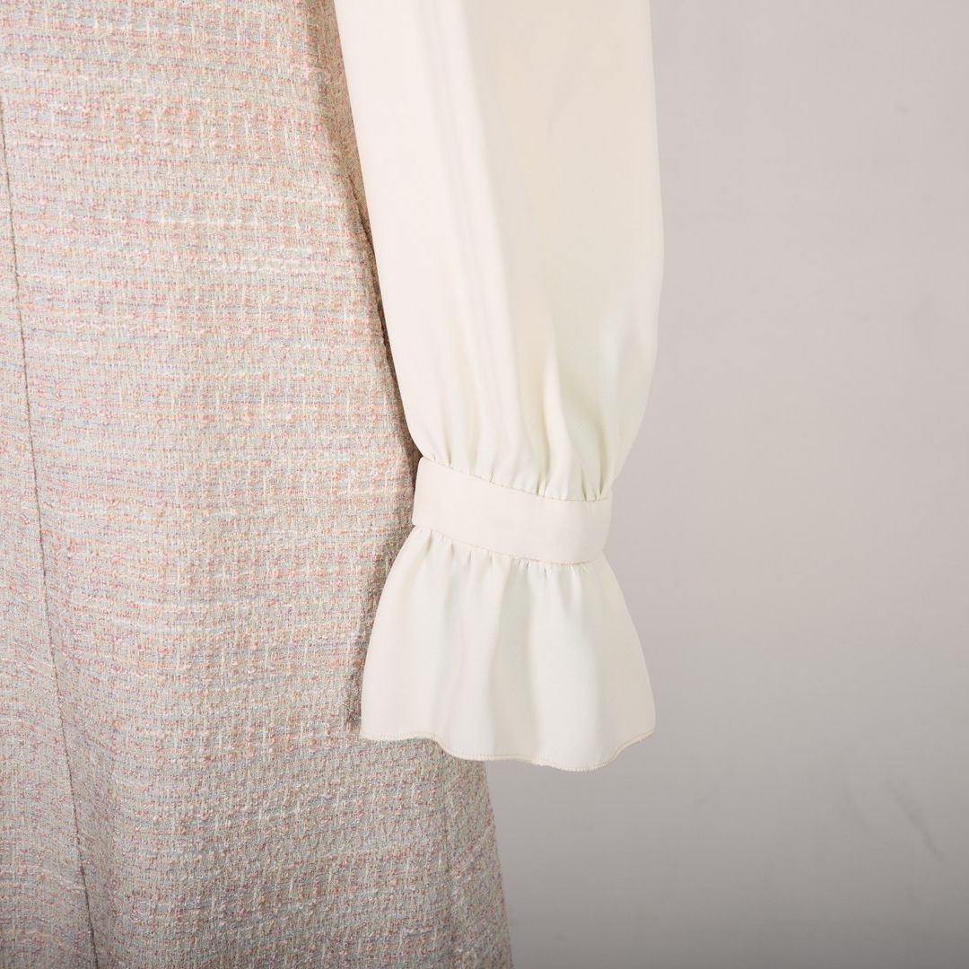 異素材ドッキング　カラーツイードワンピース　Dear Princess　3059306