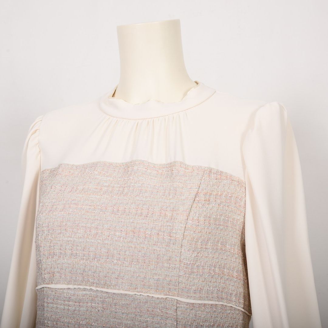 異素材ドッキング　カラーツイードワンピース　Dear Princess　3059306