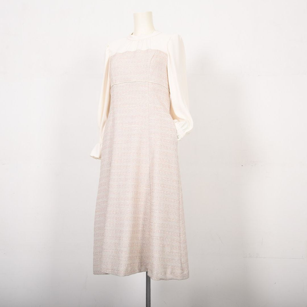 異素材ドッキング　カラーツイードワンピース　Dear Princess　3059306