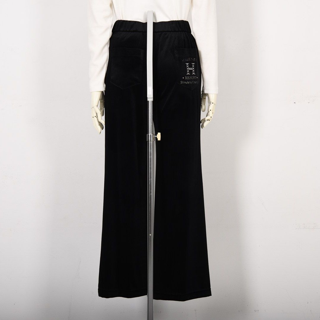 【セットアップ◎】ストライプベロア パンツ　VALENZA home　5356400