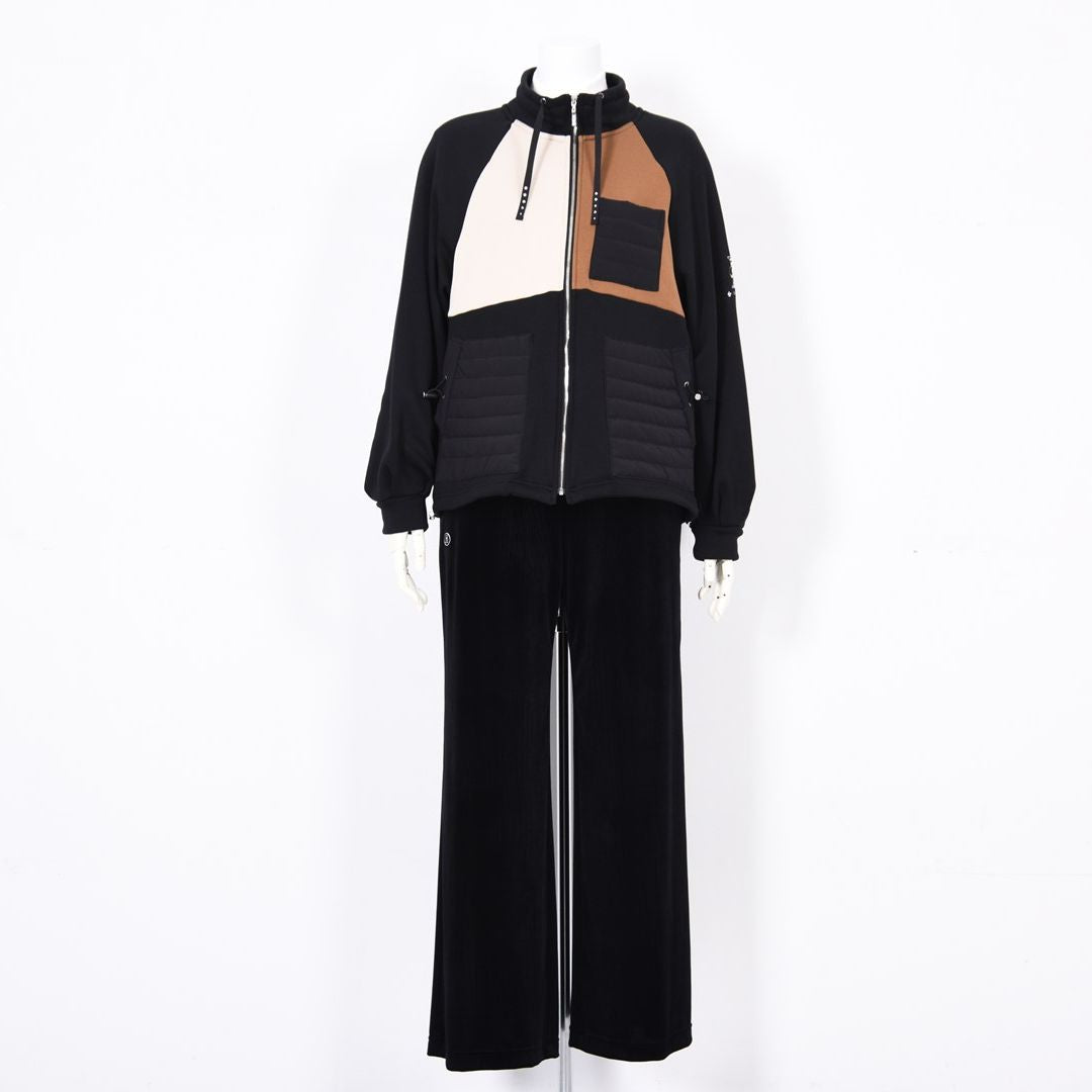 【Lサイズ】【異素材使い】BOMBER HEAT フルジップ ブルゾン　VALENZA　5552709