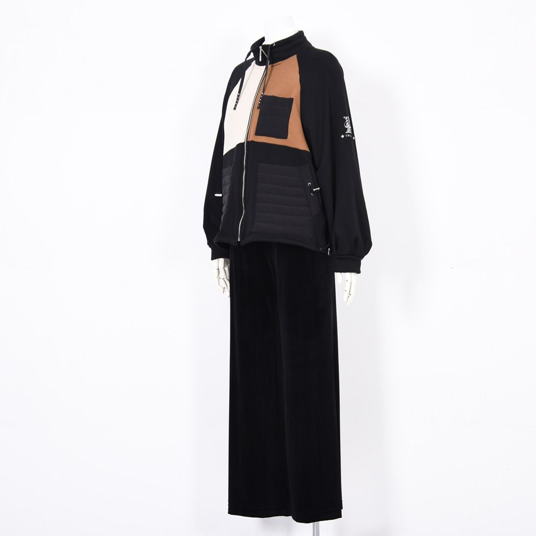 【Lサイズ】【異素材使い】BOMBER HEAT フルジップ ブルゾン　VALENZA　5552709