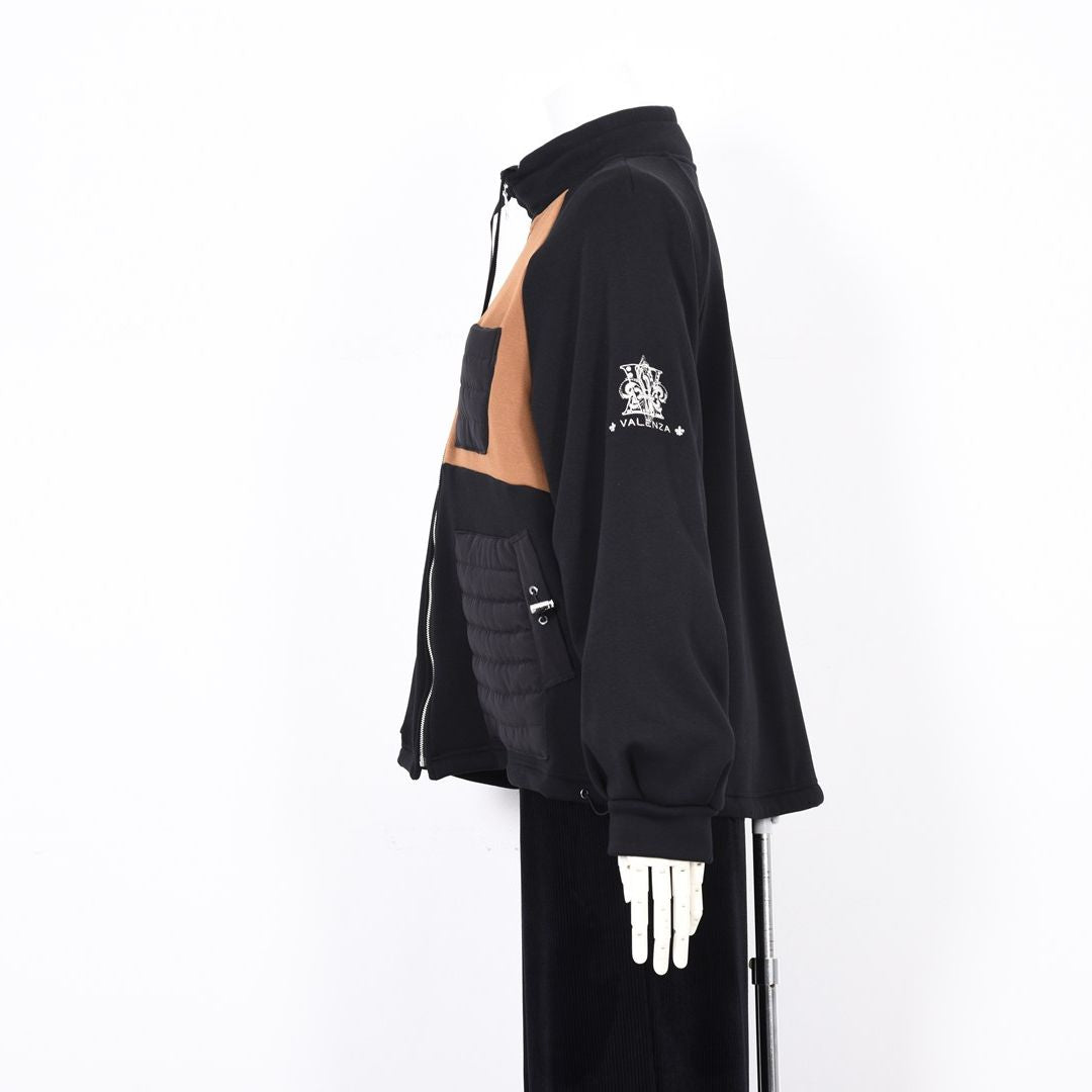 【Lサイズ】【異素材使い】BOMBER HEAT フルジップ ブルゾン　VALENZA　5552709