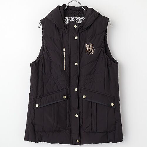 【Lサイズ】フード付きダウンベスト　VALENZA　5557709