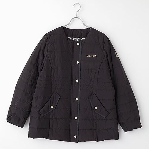 【Lサイズ】ノーカラー　ダウンジャケット　VALENZA　5557712