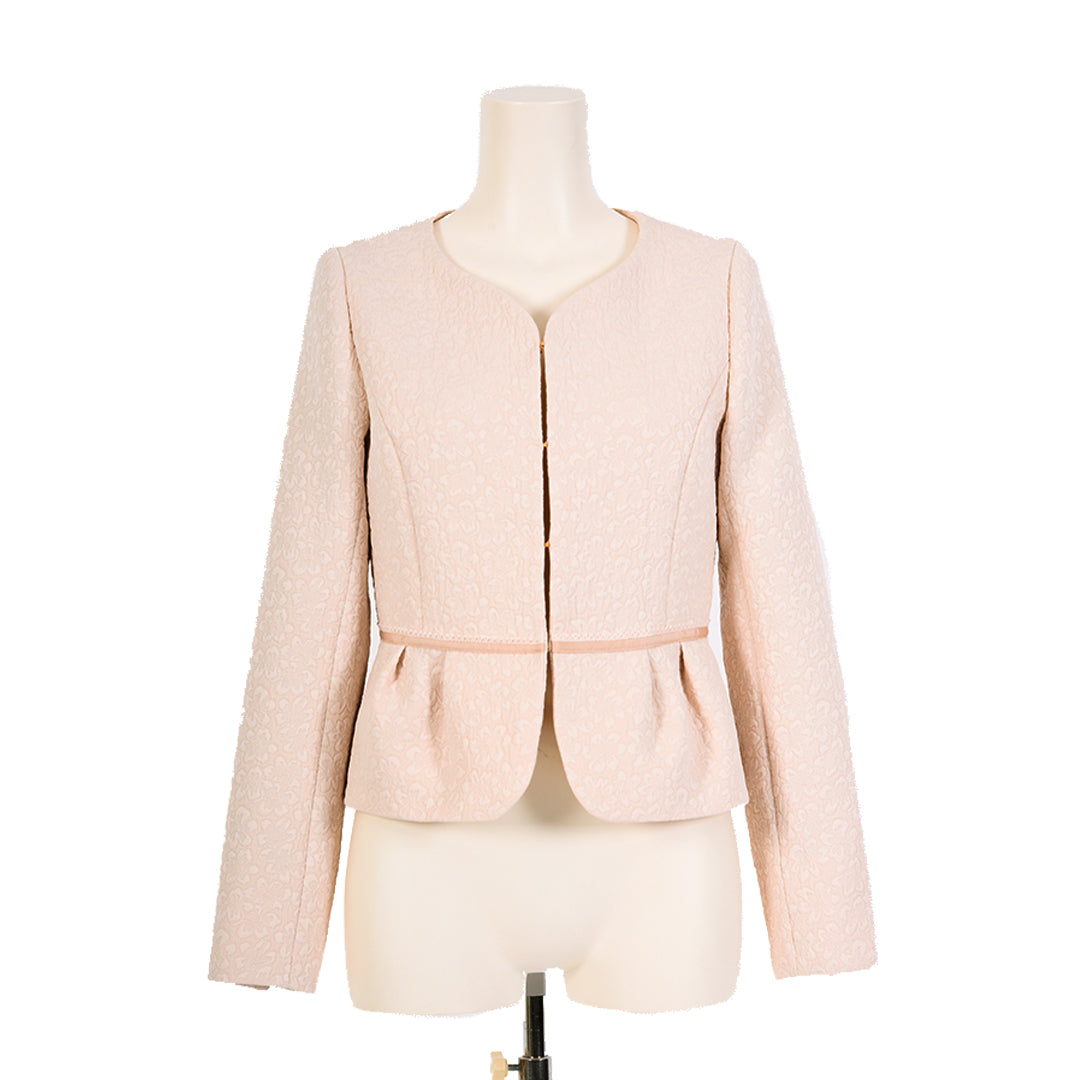 花柄　ジャガード　ハートネック　ジャケット　お呼ばれ　結婚式　羽織　ペプラム　DearPrincess　ディアプリンセス　ディアプリ