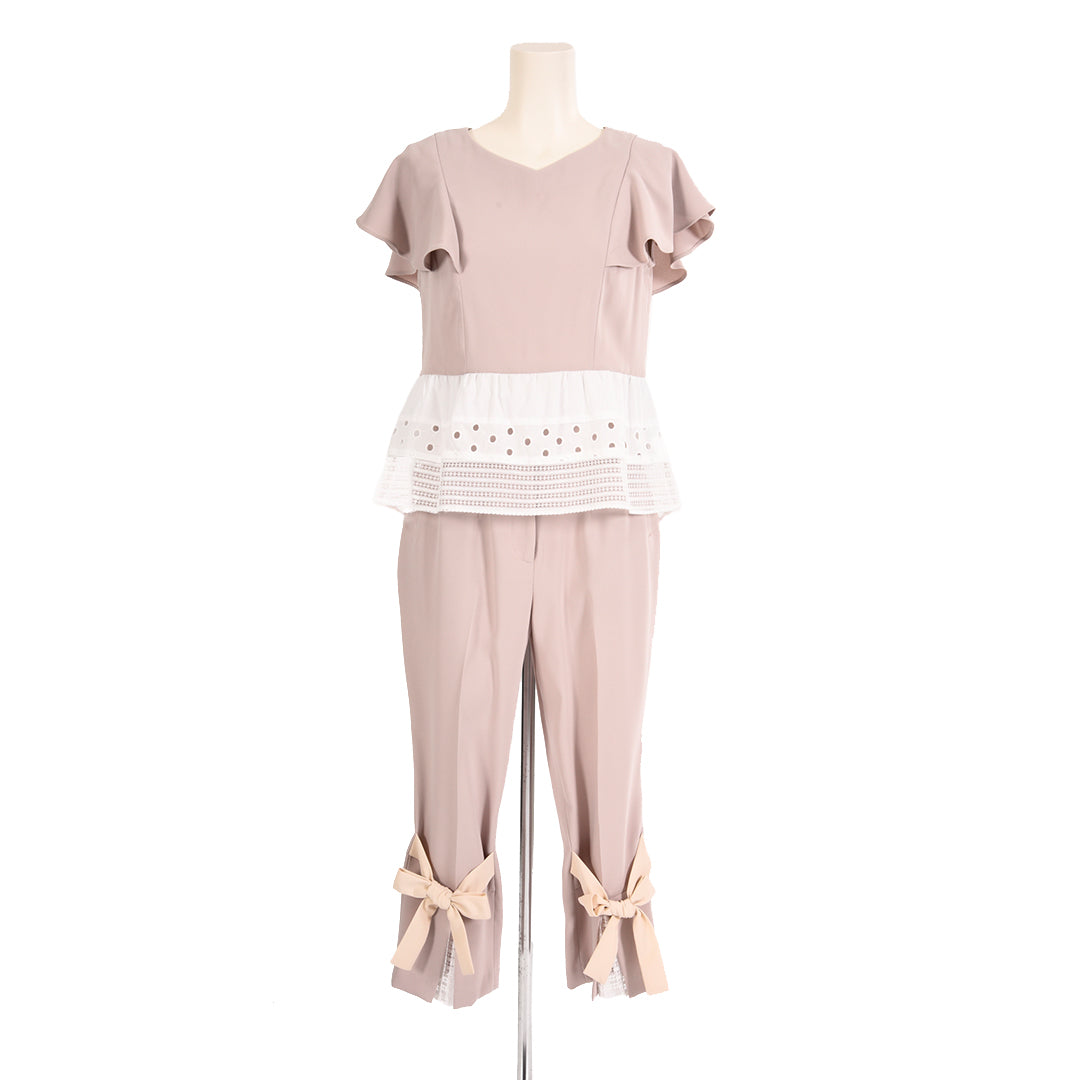 Million Tricot Hem Ribbon Slit Lace Pants Dear Princess