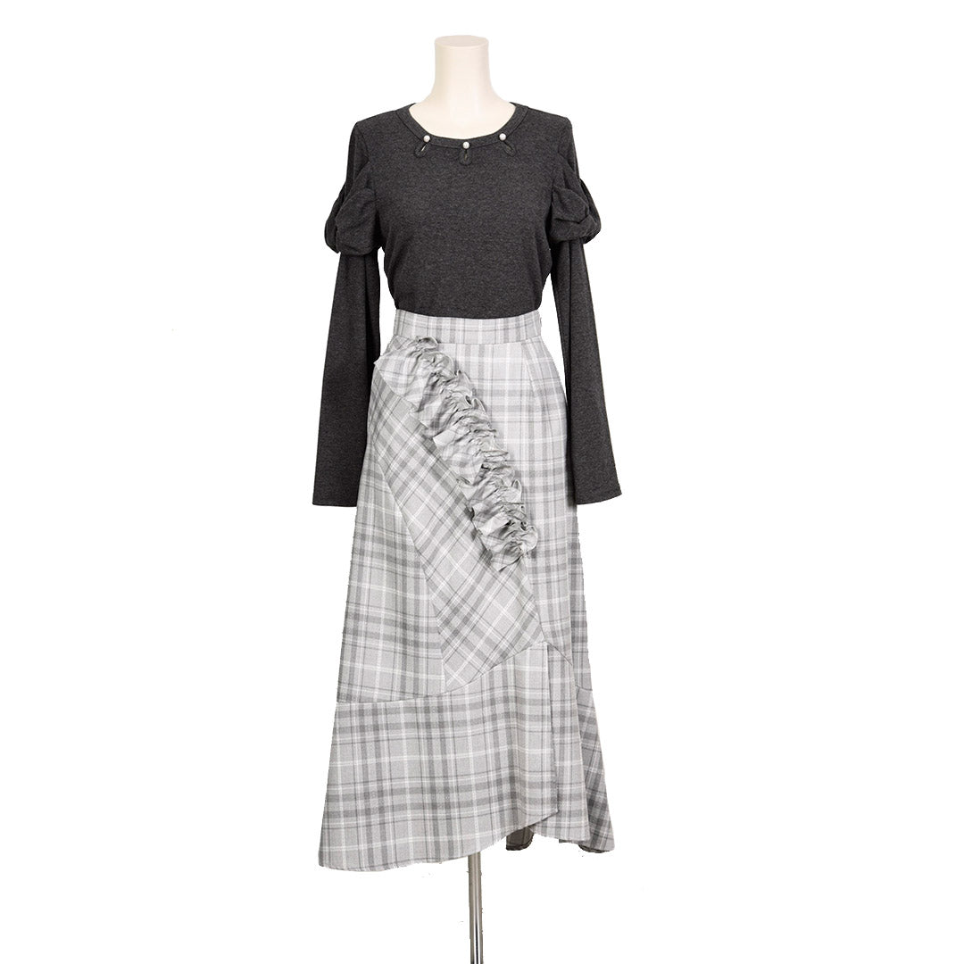 T/R Stitch Check Frill Skirt Dear Princess