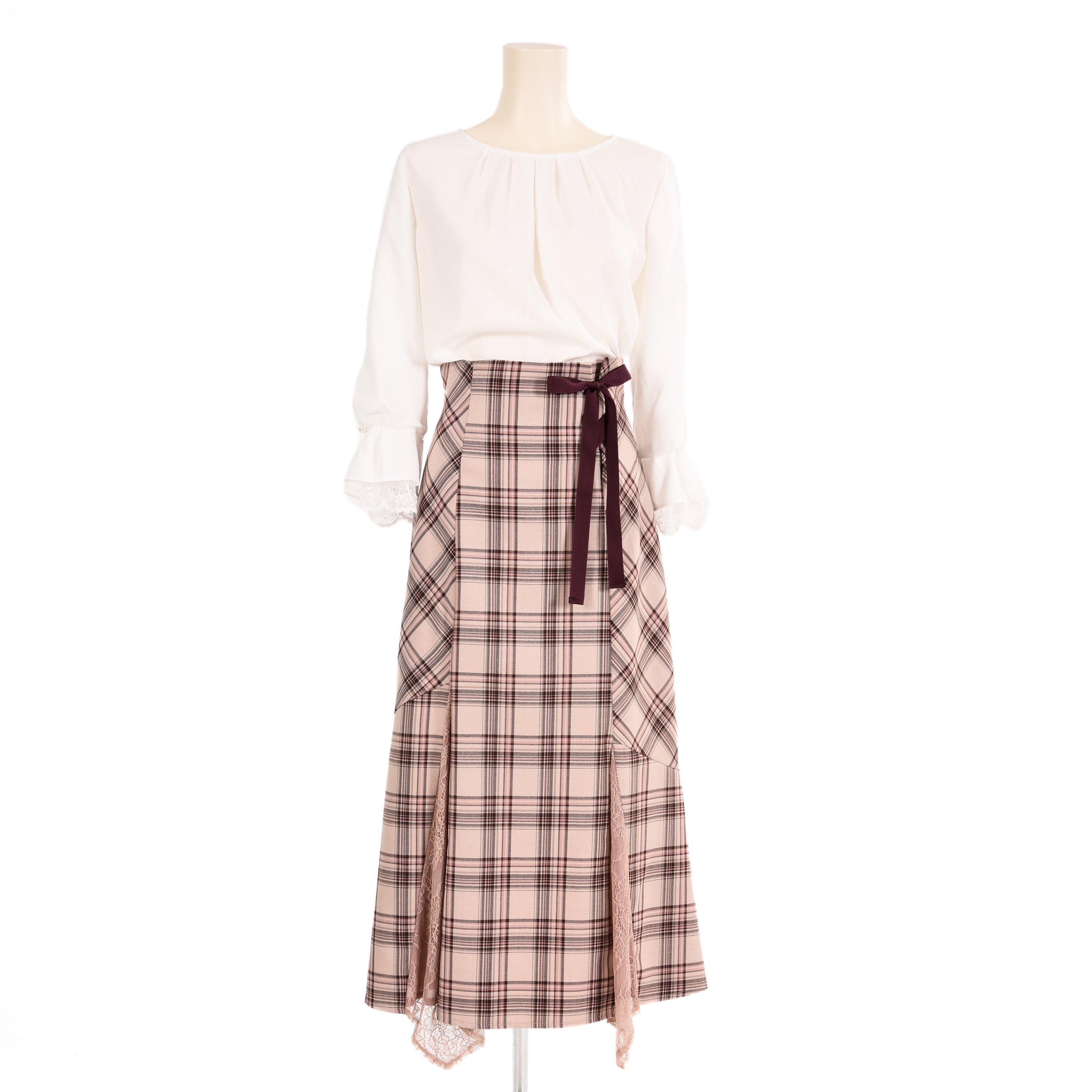 T/Rタータンチェック レースアップマーメイドスカート Dear Princess