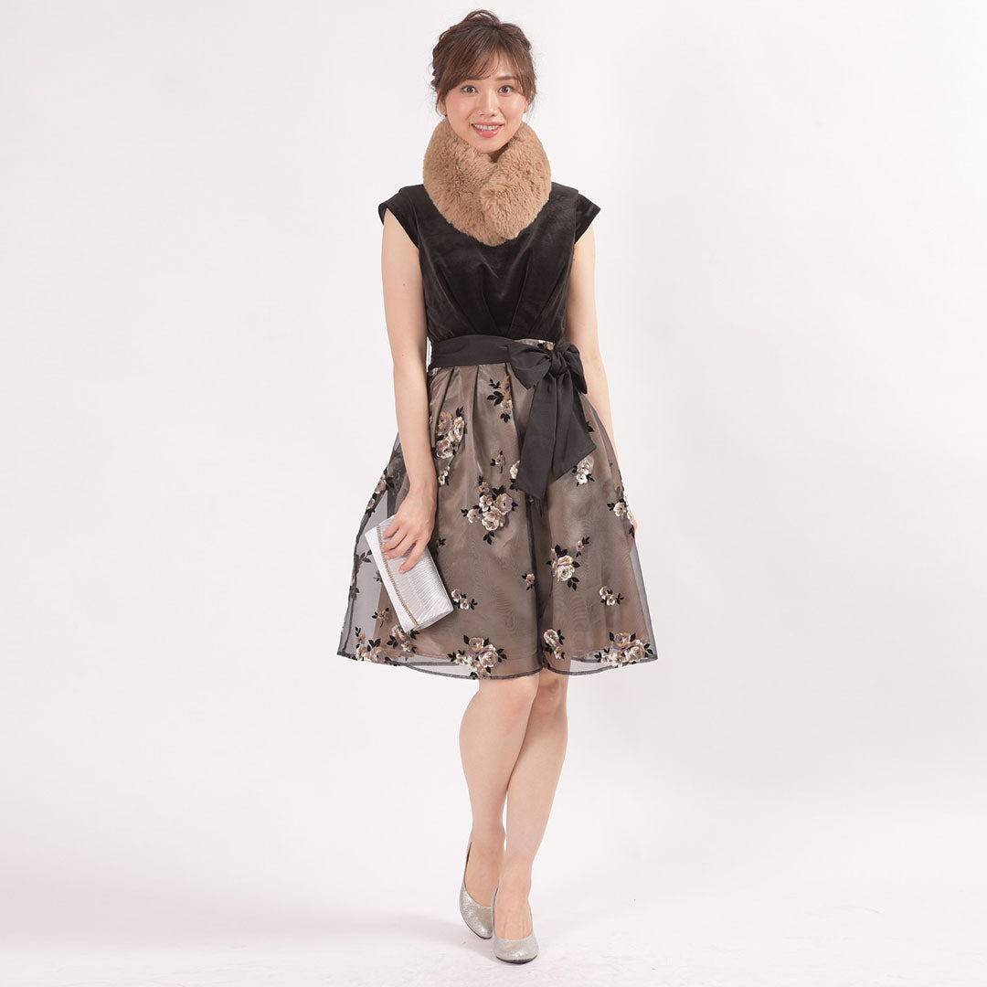 Flocky Print Premium Velor Occasion Dress Dear Princess