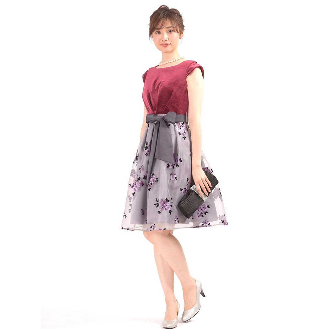 Flocky Print Premium Velor Occasion Dress Dear Princess