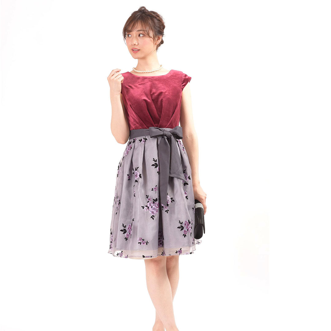 Flocky Print Premium Velor Occasion Dress Dear Princess