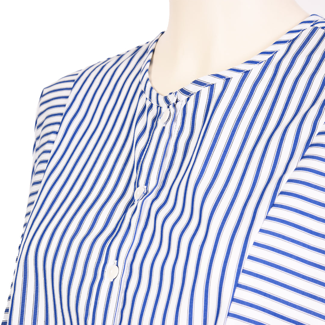 ノーカラーコットンブラウス　B DONNA 6541001