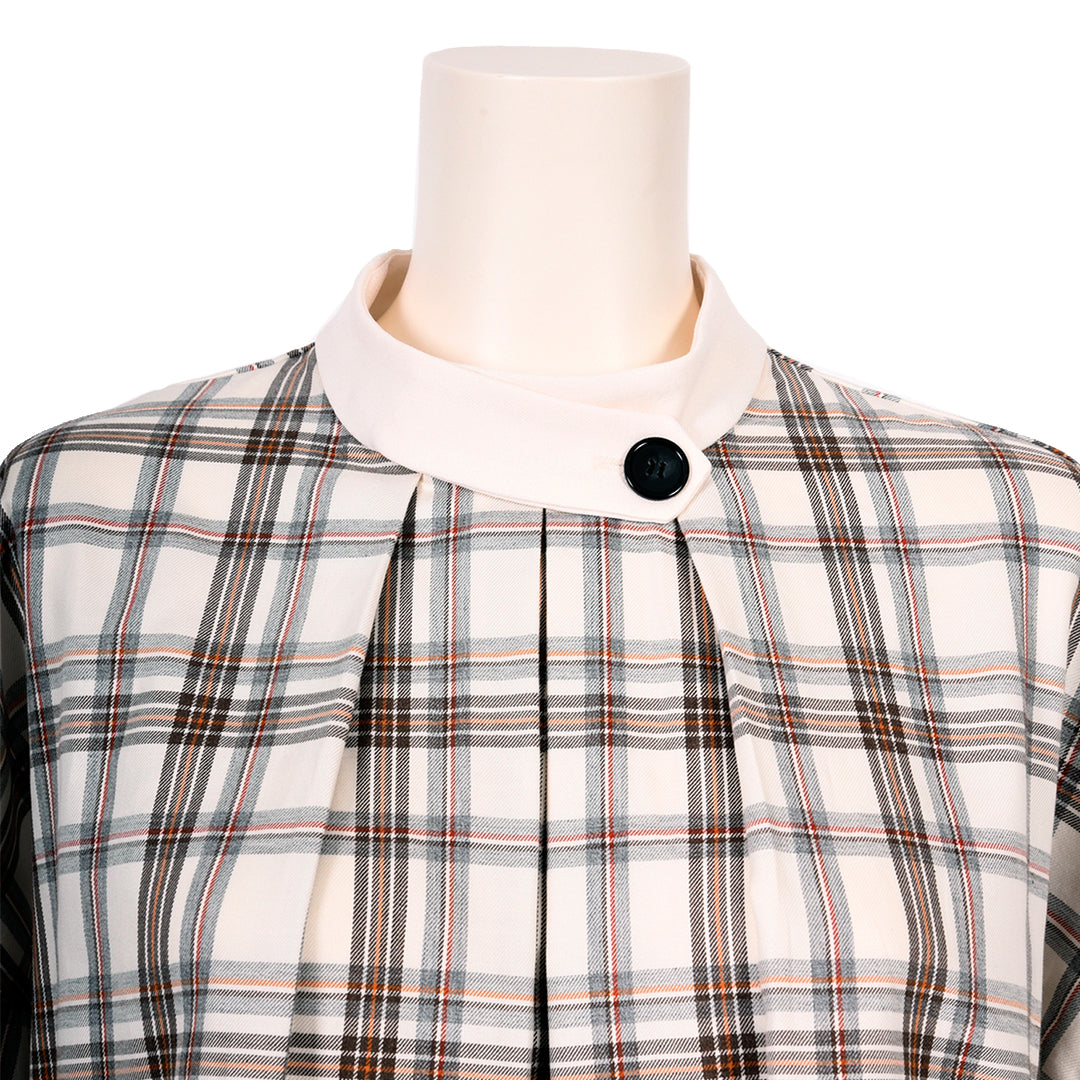 T/C TOP Yarn Check Blouse B DONNA